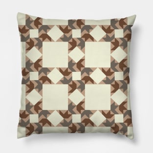 Beige Flying Swallow Patchwork Pattern Pillow