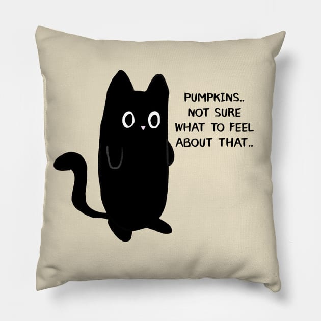 Funny Existential Crisis Cat IV Pillow by NoMans