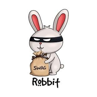 Robbit Burglar Rabbit Bunny Wordplay T-Shirt