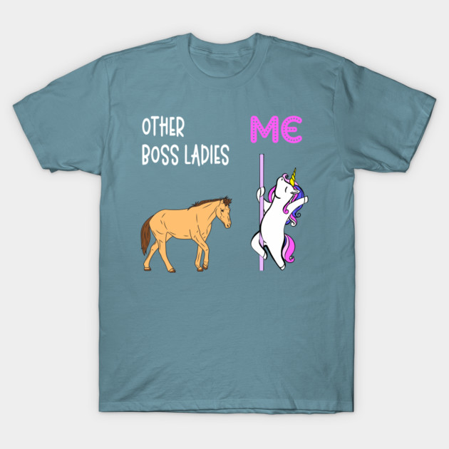 Disover Boss lady - Unicorn & Horse Design - Boss Lady - T-Shirt