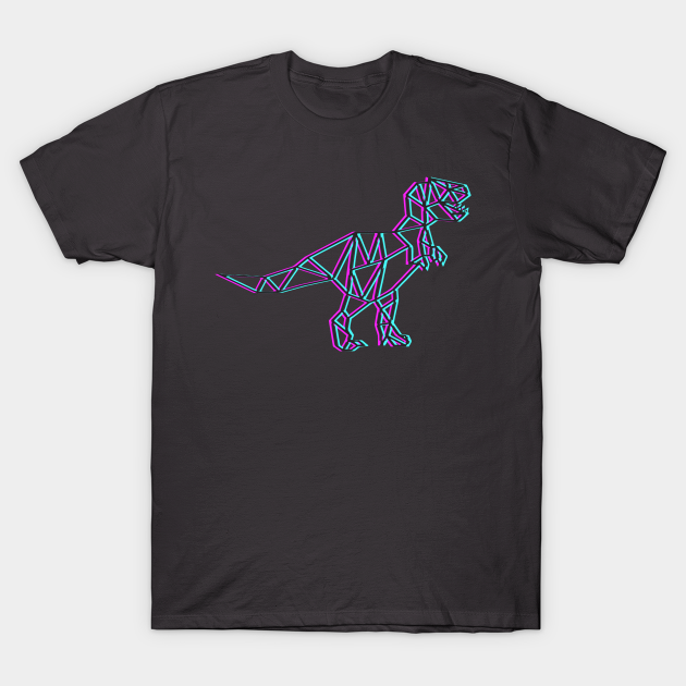 Discover Geometric T Rex Tyrannosaurus Rex Dinosaur - T Rex Tyrannosaurus Dinosaur Glitch - T-Shirt