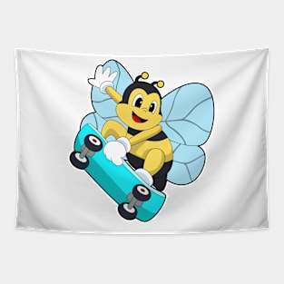 Bee as Skater with Skateboard Tapestry