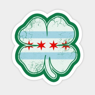 Lucky Clover Irish Chicago Flag St Patricks Day Magnet