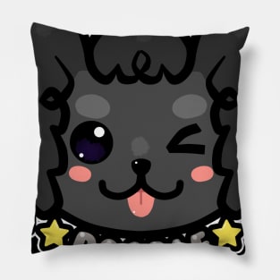 KAWAII Chibi Poodle Dog Face Pillow