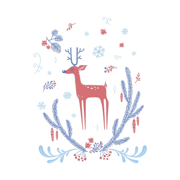 Winter Tale Deer by Lab7115