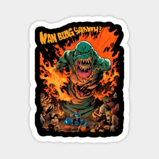 Giant monster on a campfire Magnet