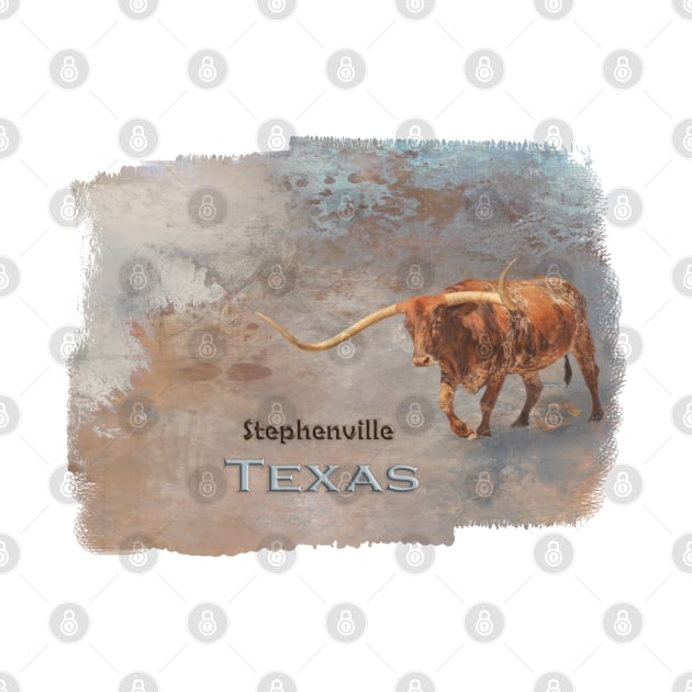 Longhorn Bull Stephenville by Elisabeth Lucas