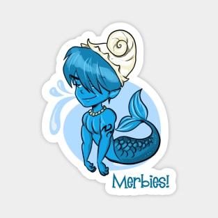 Aqua Blue Merbie Magnet