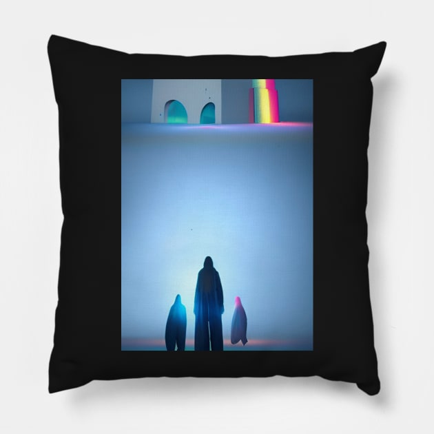 3 ETHEREAL COOL GHOSTS ON  HALLOWEEN Pillow by sailorsam1805