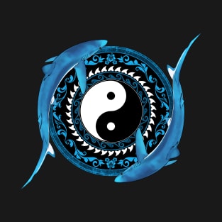 Yin and Yang Blue Sharks T-Shirt