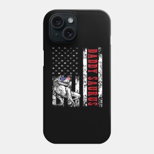 Daddy Saurus Flag Fathers Day Phone Case