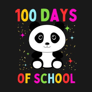 Cute Panda 100h Days Of School 100th day smarter Kids Girls T-Shirt