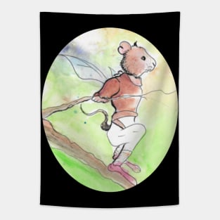 Fairy mouse watercolour - medieval fantasy inspired art and designs Tapestry