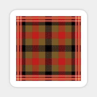 Red Black and camel Buffalo Plaid Pattern Magnet
