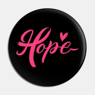 Hope Breast Cancer Awareness Ribbon Pin