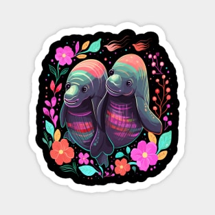 Manatee Couple Valentine Magnet