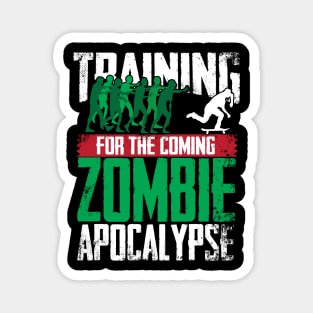 Training For The Zombie Apocalypse Skateboarding Magnet