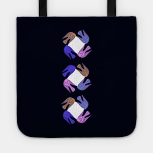 Cute and colorful love birds vertical version Tote