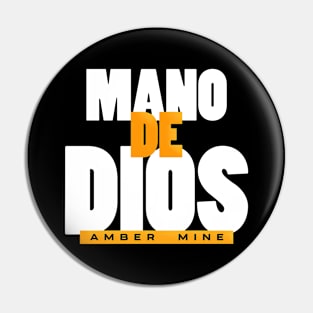 Mano De Dios Amber Mine Pin