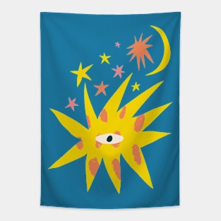 Star Moon Eye Tapestry