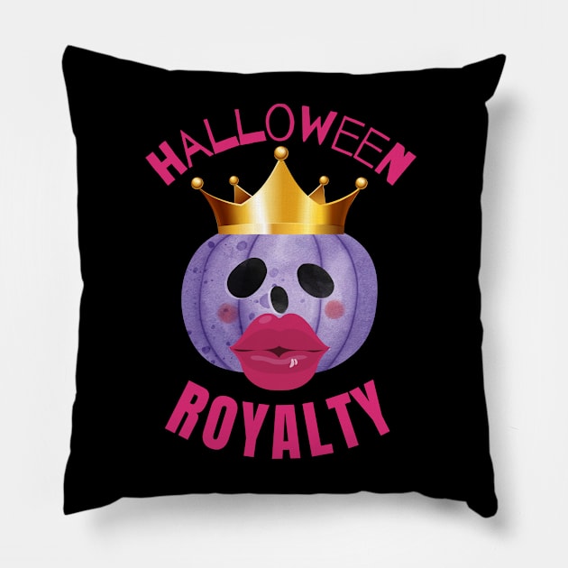 HALLOWEEN ROYALTY - Funny Halloween Pumpkin Head | Halloween Costume Pillow by Cosmic Story Designer