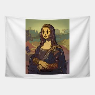 Wiggly Mona Lisa Tapestry