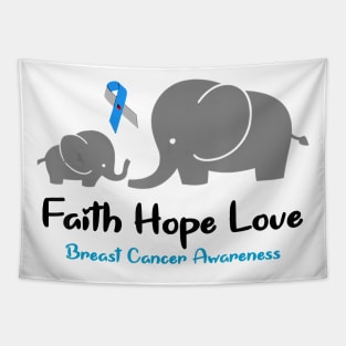 Diabetes awareness Faith Hope Fight Love Elephant Mama Son Diabetes Tapestry