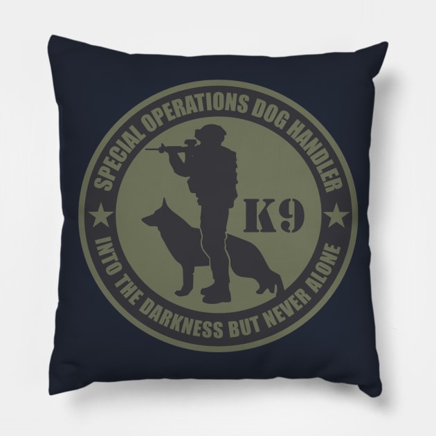 Special Operations Dog Handler Pillow by TCP