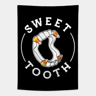 Halloween Candy Corn Vampire Fangs Tapestry