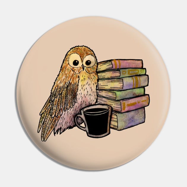 Coffee, books and owl Pin by Coffee Shelf