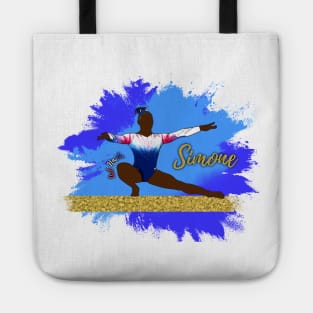 Simone Biles Silhouette Art Tote