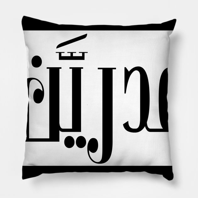 Adrian in Cat/Farsi/Arabic Pillow by coexiststudio