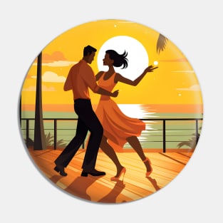 Couple Dancing Salsa On The Dancefloor Pin