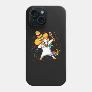 Dabbing Unicorn Cinco De Mayo Phone Case