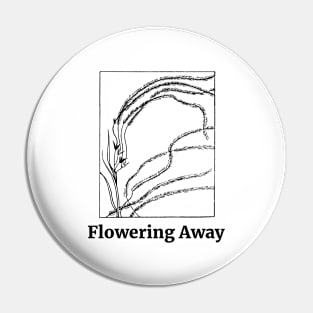 Flowering Away Vintage Minimalist Flora Fauna Pin