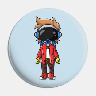 Cute Astronaut Punk Cartoon Pin