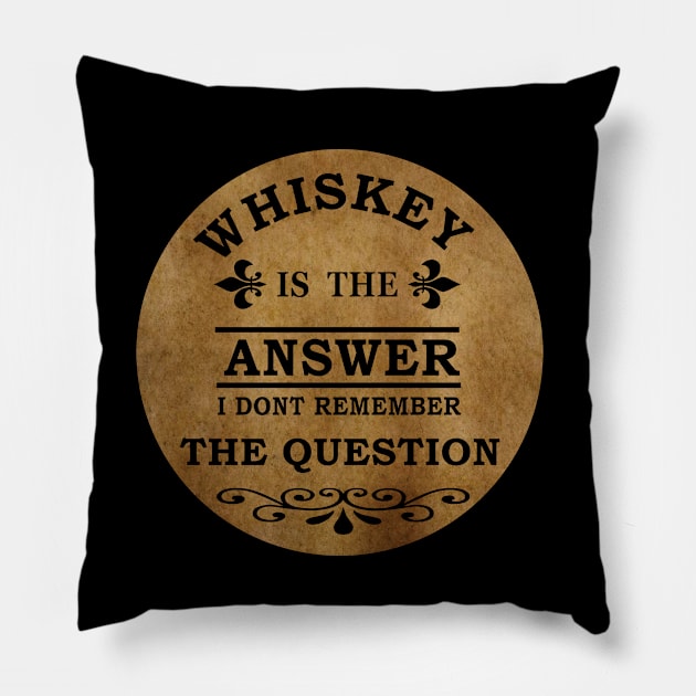 funny whiskey quotes Pillow by omitay