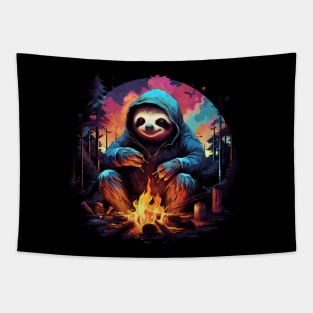 Campfire Sloth Tapestry