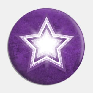 Purple Crystal Star Cheeky Witch® Pin