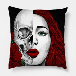 Girl & Skull Pillow