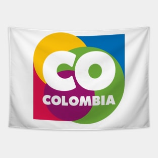 CO Colombia logo - retro design Tapestry