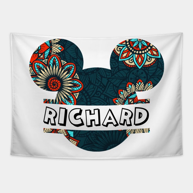 Richard Name With Seamless Pattern Tapestry by Maddalena's