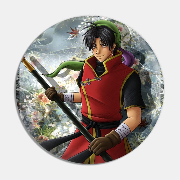 Tir McDohl - Genso Suikoden I - With Background Pin by Chiisa