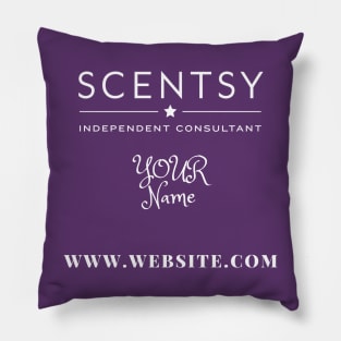 scentsy independent consultant gift ideas with custom name and website Pillow