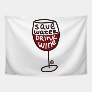 SAVE WATER DRINK WINE Tapestry