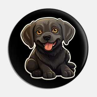 Cute Black Labrador Dog - Dogs Chocolate Labradors Pin