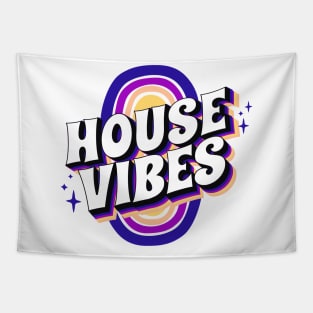 HOUSE MUSIC - House Vibes (Blue/purple/sand) Tapestry