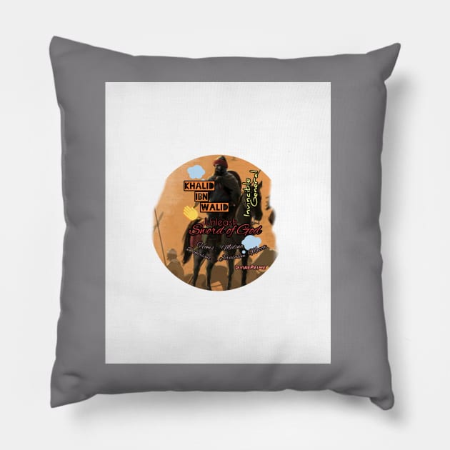 Invincible Khalid Ibn Walid!!! Pillow by DivinePrimeZ 