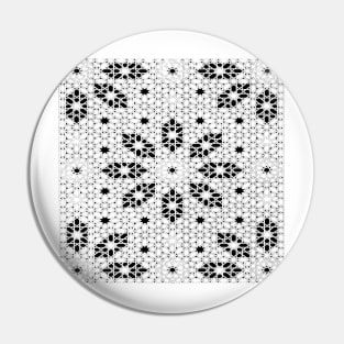 Drawn lacework on white canvas Pin