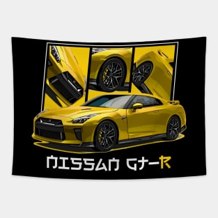 Nissan GTR R35, GT-R, JDM Car Tapestry